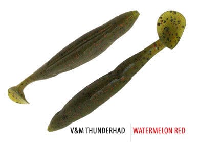 Soft Plastic Thunder Shad 3.5" / Watermelon Red Thunder Shad