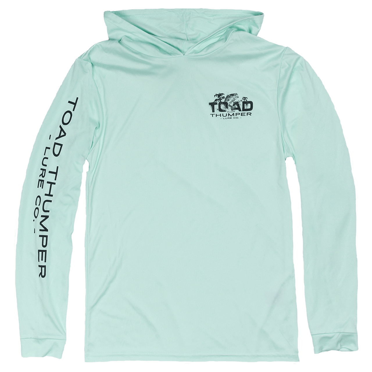Fishing Shirt Toad Thumper Hooded Fishing Tee – Mint Green Long Sleeve Toad Thumper Mint Green Hooded Fishing Tee Long Sleeve
