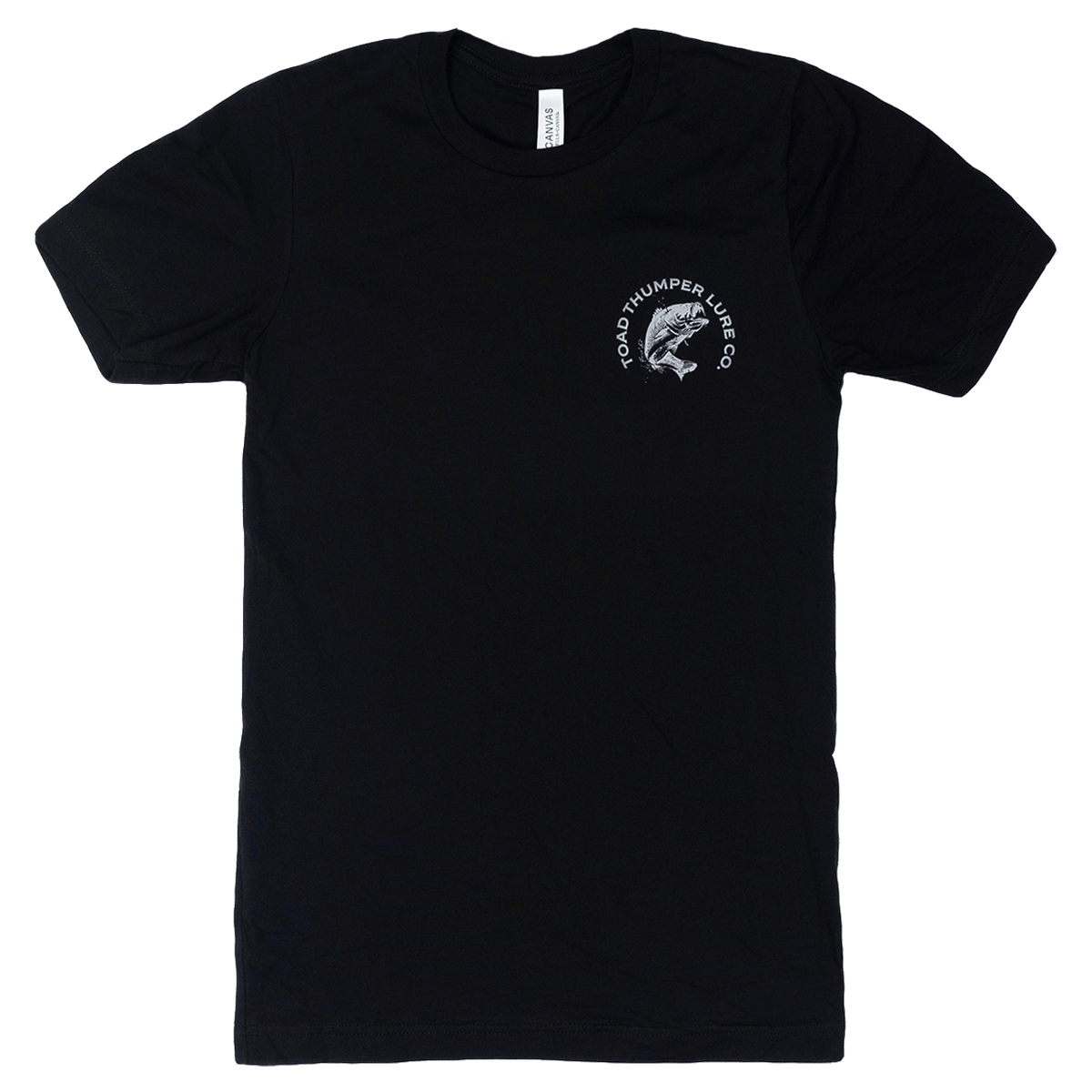 Fishing Shirt ToadThumper Black Short Sleeve Fishing Tee – 100% Cotton SM-4XL ToadThumper Black Fishing Tee 100% Cotton – Pescador Fishing Supply