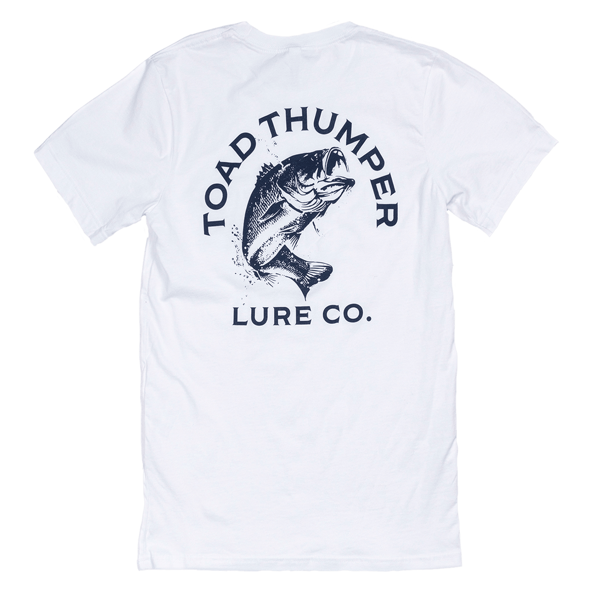 Fishing Shirt ToadThumper White Short Sleeve Fishing Tee – 100% Cotton SM-4XL ToadThumper White Short Sleeve Fishing Tee – Pescador Fishing Supply