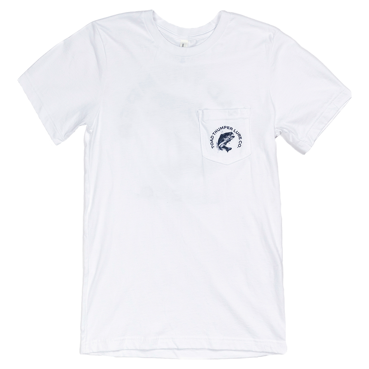 Fishing Shirt ToadThumper White Short Sleeve Fishing Tee – 100% Cotton SM-4XL ToadThumper White Short Sleeve Fishing Tee – Pescador Fishing Supply