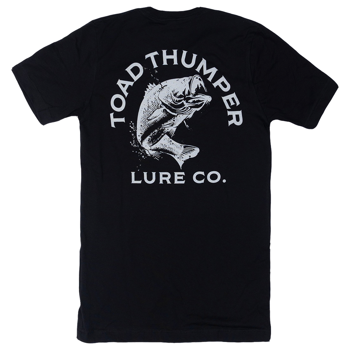 ToadThumper Black Short Sleeve Fishing Tee – 100% Cotton SM-4XL