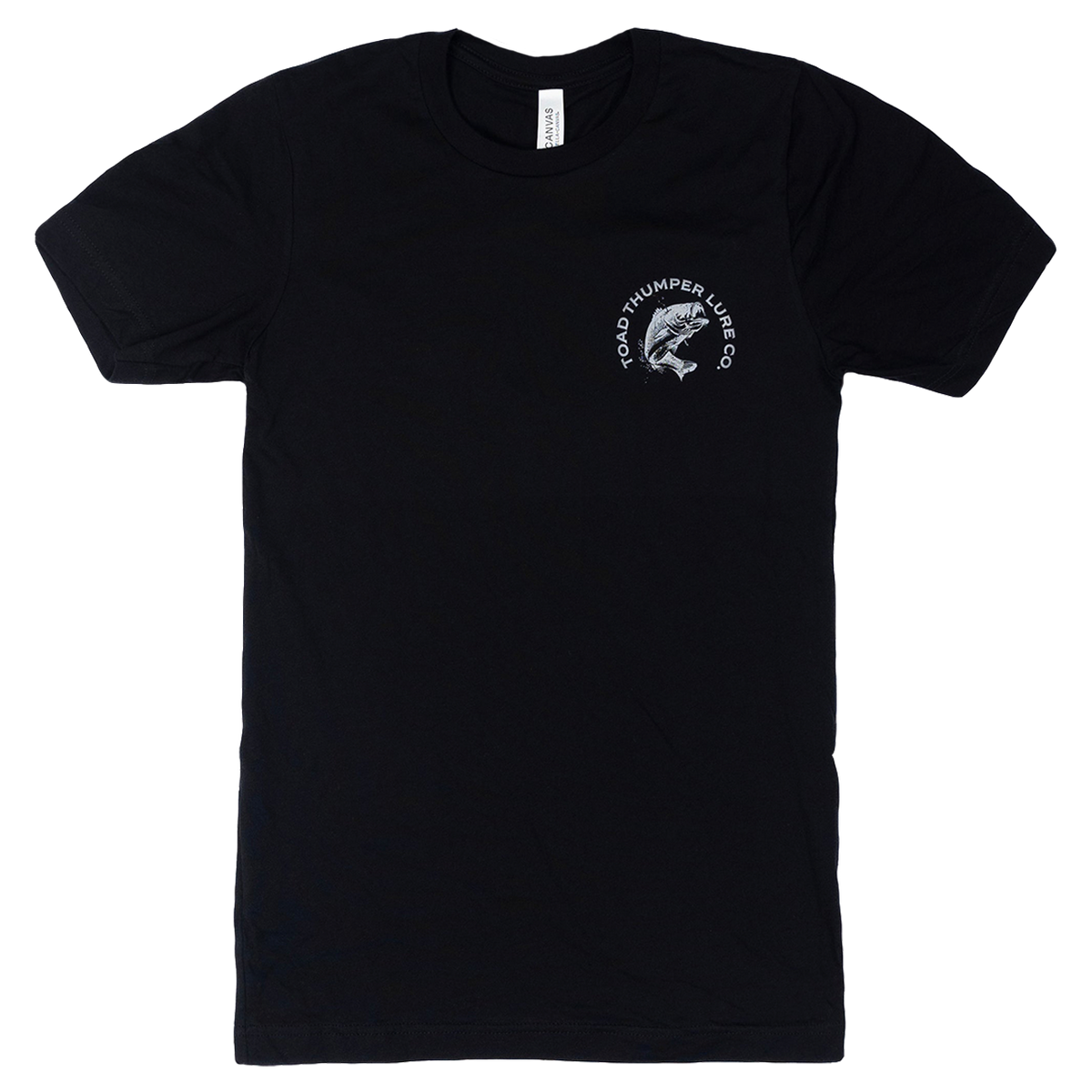 ToadThumper Black Short Sleeve Fishing Tee – 100% Cotton SM-4XL