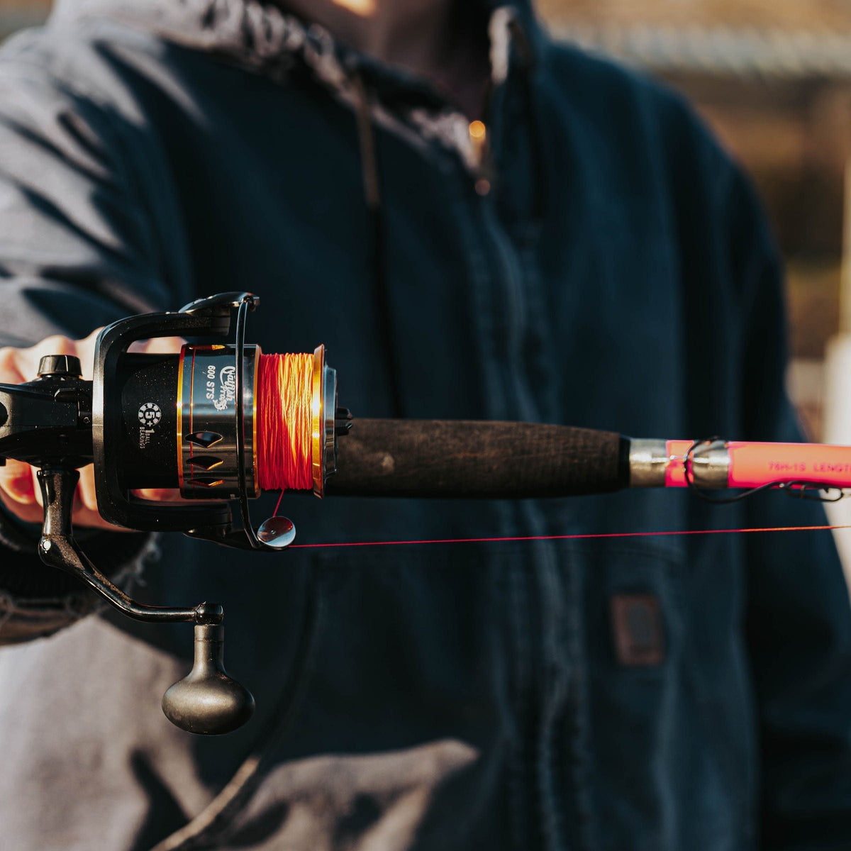 Catfish Rod Tournament Series Pink Spinning Rod 600STS Combo / Medium-Heavy Tournament Series Pink Spinning Rod
