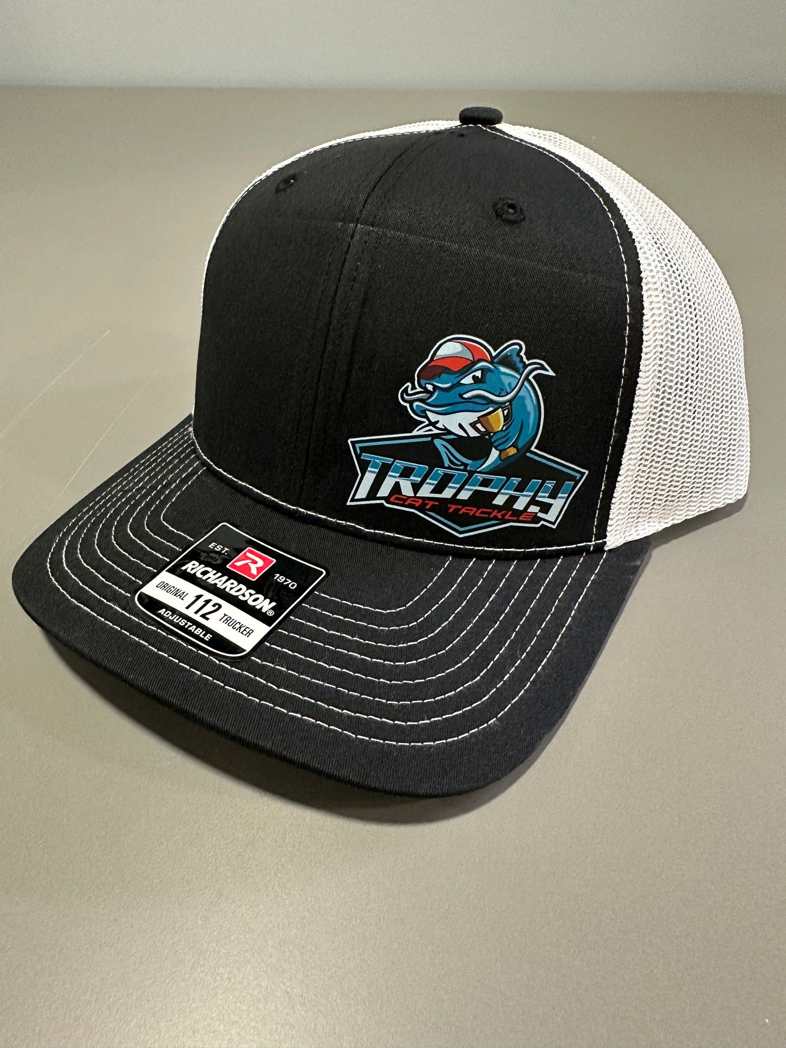 Swag Trophy Cat Tackle Black/White Snap Back Trucker Hat Trophy Cat Tackle Black/White Snap Back Trucker Hat