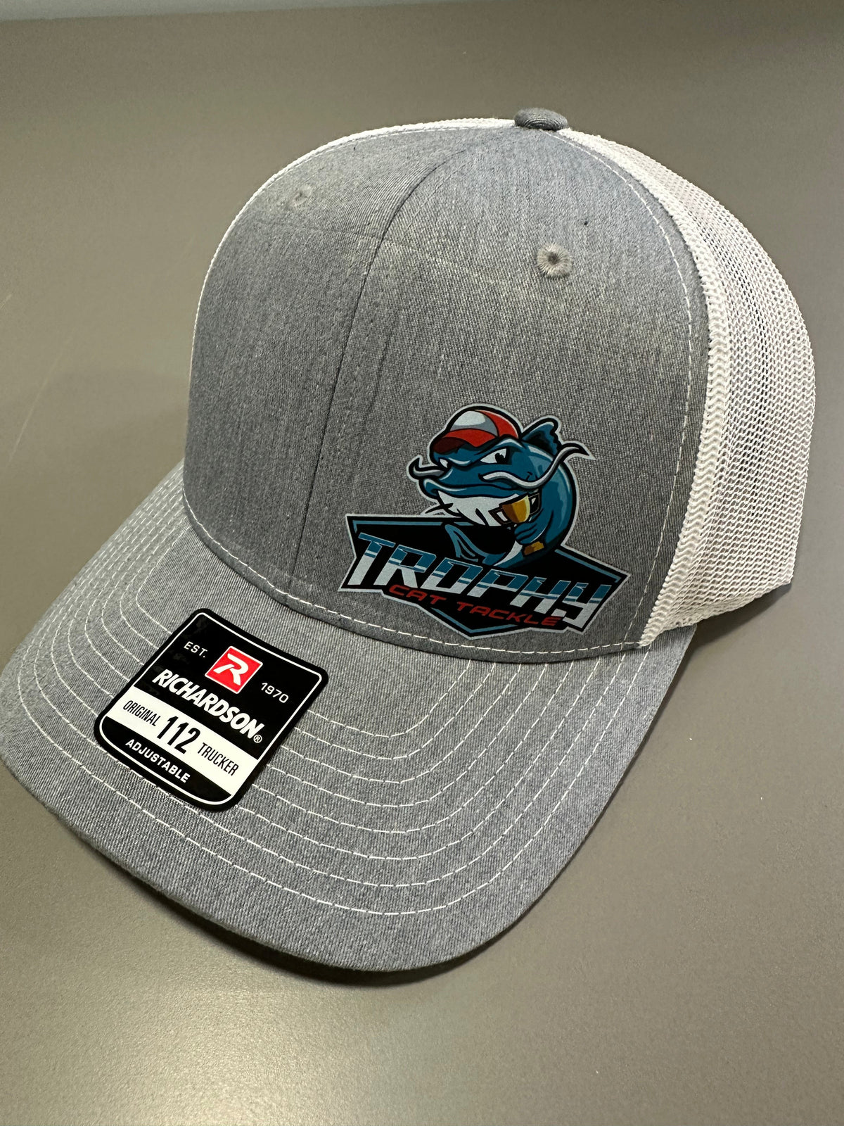 Swag Trophy Cat Tackle Grey/White Snap Back Trucker Hat Trophy Cat Tackle Grey/White Snap Back Trucker Hat