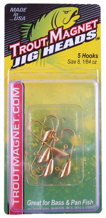 Baits Trout Magnet Jig Heads Gold Trout Magnet Jig Heads- Pescador Fishing Supply