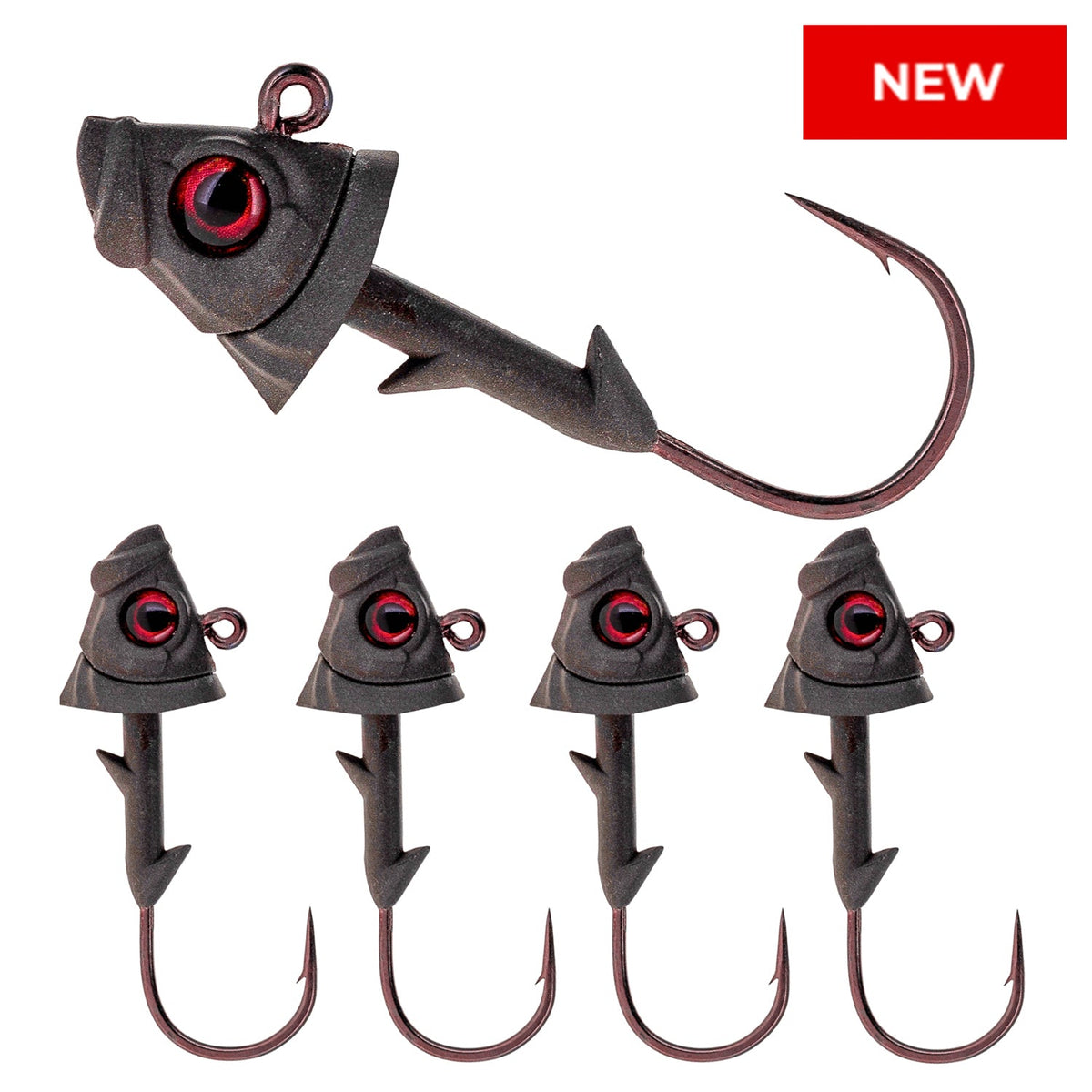 Reaction Tackle 97% Tungsten Fish Head Swimbait Jigs – 5 Pack
