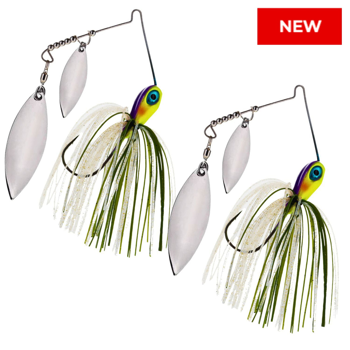 Reaction Tackle Tungsten Double Willow Spinnerbaits (2-Pack)
