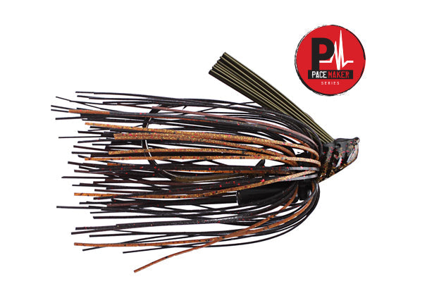 Bass Jigs V&M Baits Adrenaline Flippin' Jig 5/8oz - Heavy Cover Bass Crusher 5/8oz / Black Brown Amber Best 5/8oz Flippin Jig for Bass | V&M Baits Adrenaline Flippin Jig