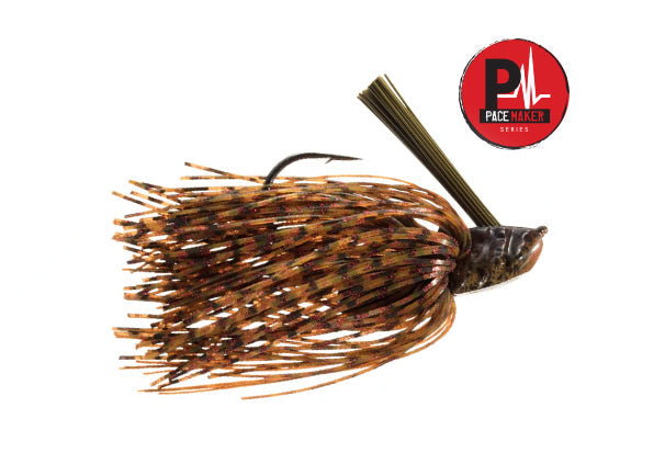 Bass Jigs V&M Baits Adrenaline Flippin' Jig 5/8oz - Heavy Cover Bass Crusher 5/8oz / Spicy Peanut Butter Best 5/8oz Flippin Jig for Bass | V&M Baits Adrenaline Flippin Jig