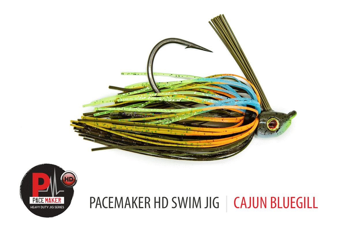 Bass Jigs V & M Baits Pacemaker HD Swim Jig 3/8oz / Black Blue Tournament-Proven Swim Jig for Big Bass in Thick Cover