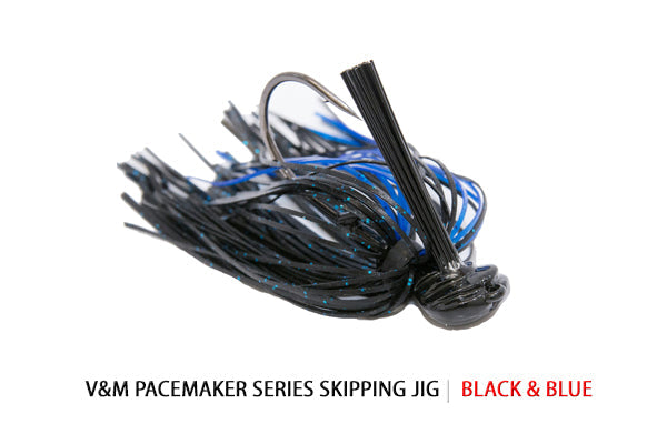 Bass Jigs V & M Baits Pacemaker Skipping Jig Broad Head Skipping Jig for Big Bass Under Docks and Trees