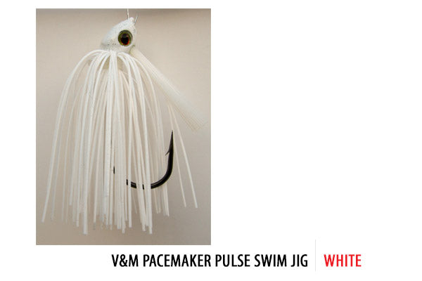 Bass Jigs V&M Baits Pulse Swim Jig Best 30° Hook Swim Jig for Big Bass in Heavy Cover
