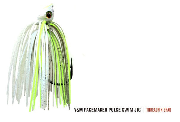 Bass Jigs V&M Baits Pulse Swim Jig Best 30° Hook Swim Jig for Big Bass in Heavy Cover
