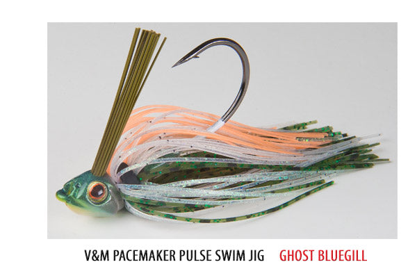 Bass Jigs V&M Baits Pulse Swim Jig Best 30° Hook Swim Jig for Big Bass in Heavy Cover