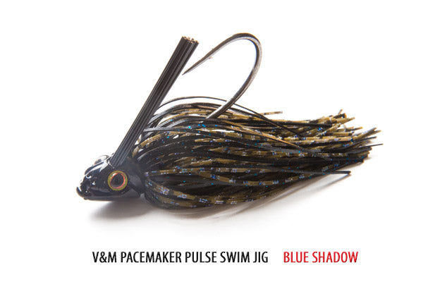 Bass Jigs V&M Baits Pulse Swim Jig Best 30° Hook Swim Jig for Big Bass in Heavy Cover