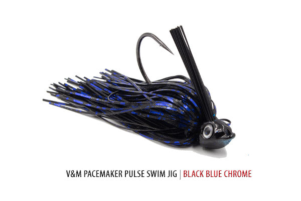 Bass Jigs V&M Baits Pulse Swim Jig Best 30° Hook Swim Jig for Big Bass in Heavy Cover