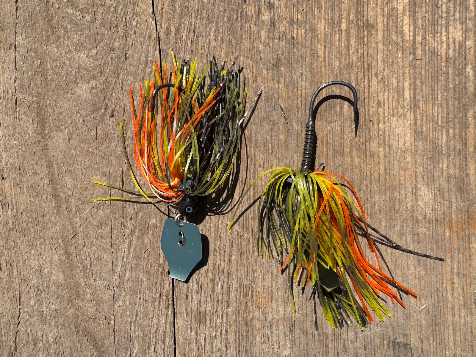 Bladed Jigs V & M Baits The Blade 3/8 oz / Green Craw Best Bladed Jig for Bass in the Grass | Weedless Vibrating Swim Jig