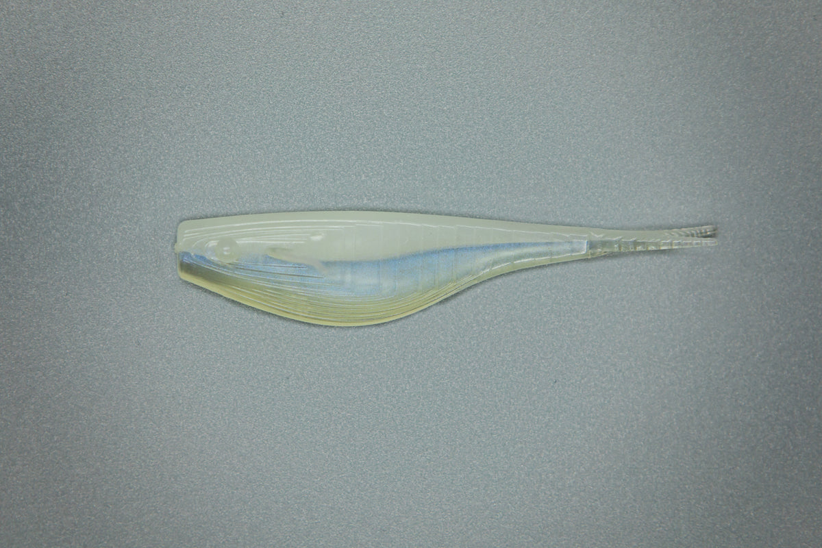 Soft Plastic Vertical Shad French Pearl Vertical Shad
