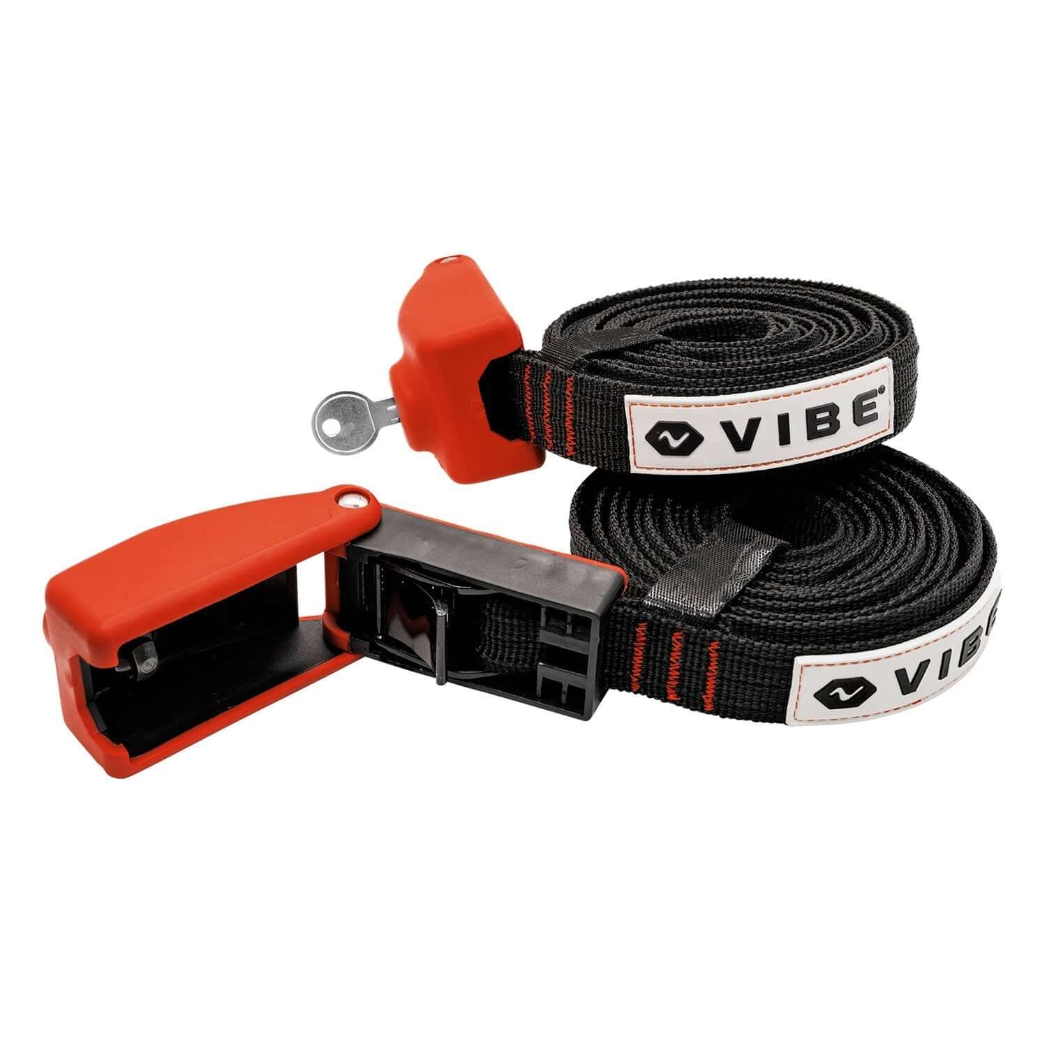 Heavy-duty cam straps with keyed lock