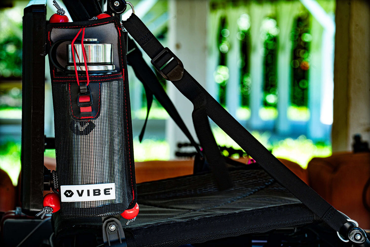 Kayak Accessories Vibe Mesh 30 oz Bottle Holder with Stainless Bottle Vibe Mesh 30 oz Bottle Holder w/ Bottle – Pescador Fishing Supply