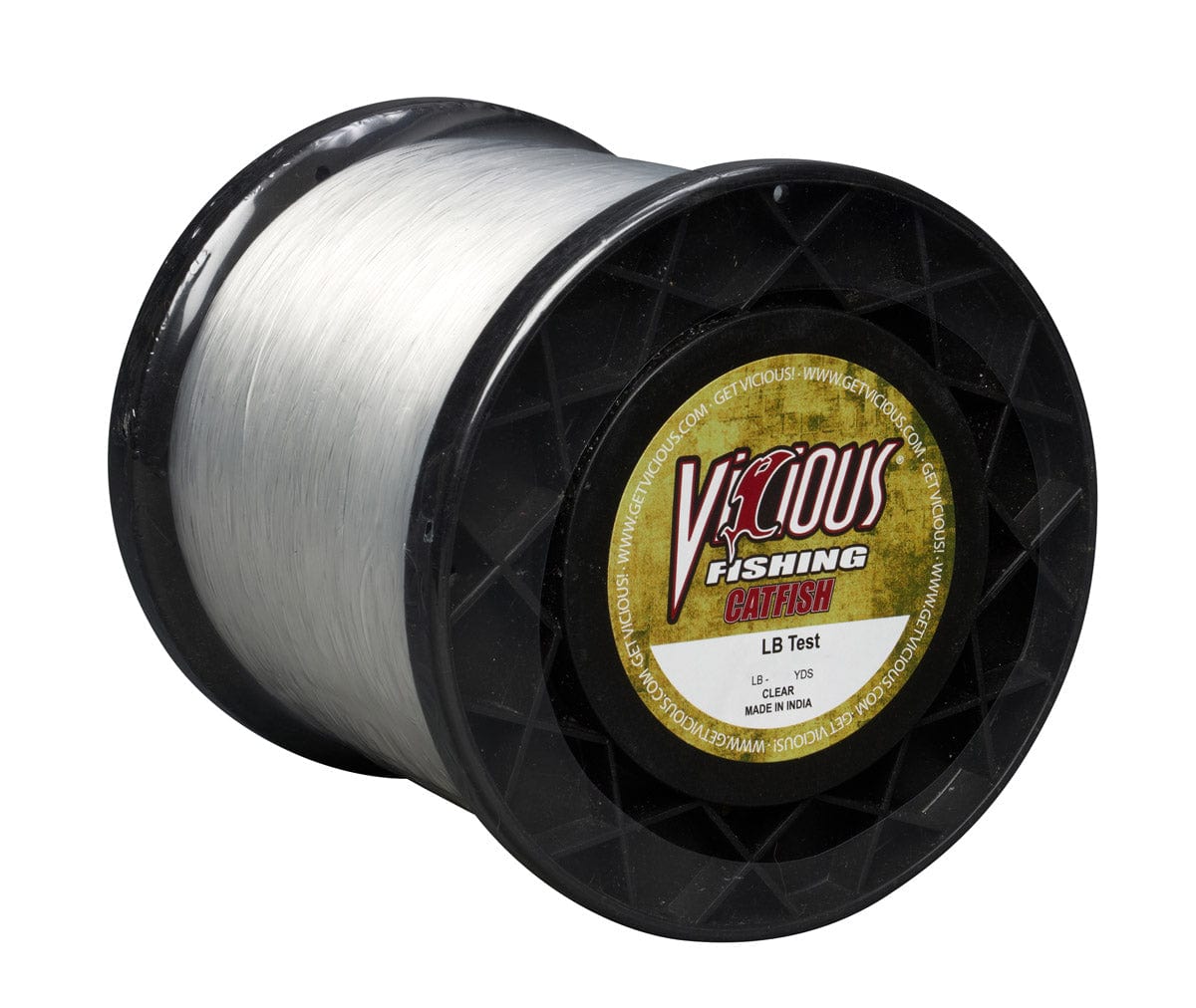 Monofilament Vicious Catfish Clear Mono 25 lb Test Fishing Line 485 Vicious Catfish Clear Mono – Abrasion-Resistant Line  