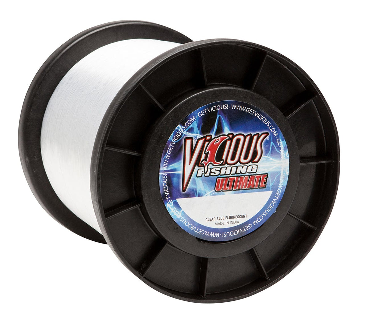 Monofilament Vicious Ultimate Clear-Blue Fluorescent Mono 12 lb Test Line 8800 Vicious Ultimate Clear-Blue Mono – Low-Stretch Line  