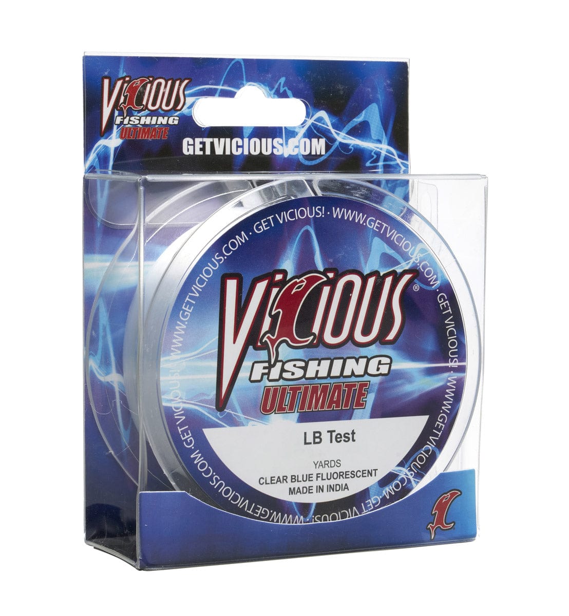 Monofilament Vicious Ultimate Clear-Blue Fluorescent Mono 14 lb Test Line Vicious Ultimate Clear-Blue Mono – Abrasion-Resistant Line  