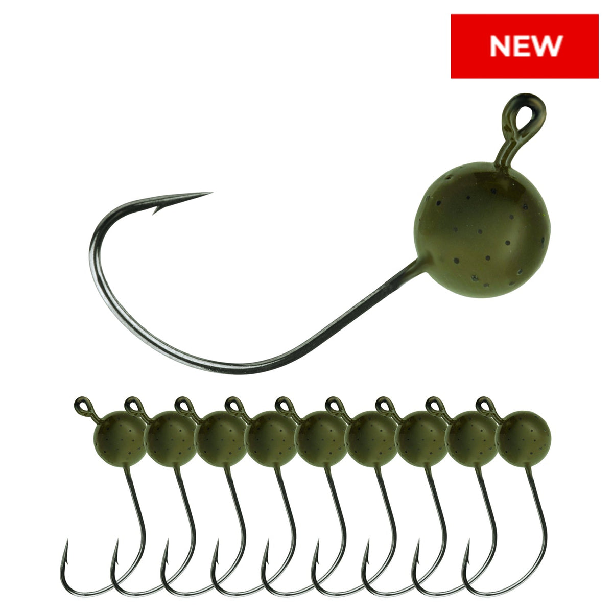 Reaction Tackle Lead Wacky Jigs – 10-Pack Ultra-Sharp