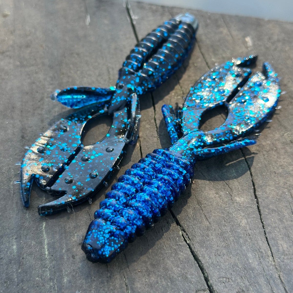 soft plastic Warthog (Beaver) - 8 Count Black and Blue Electric Warthog (Beaver) - 8 Count