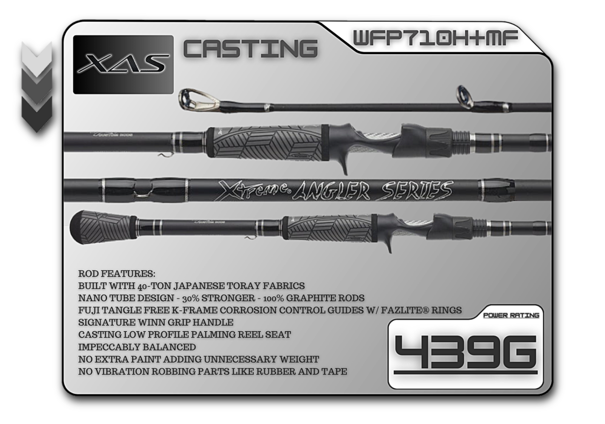 Balanced 7'10" heavy-plus rod for grass mats and docks