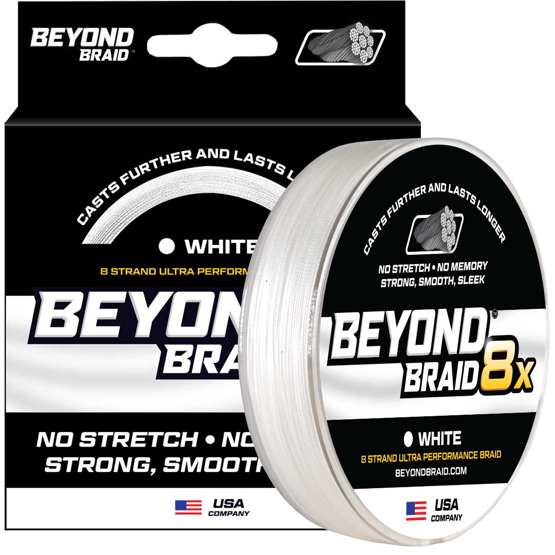 Beyond Braid 8x white braided fishing line