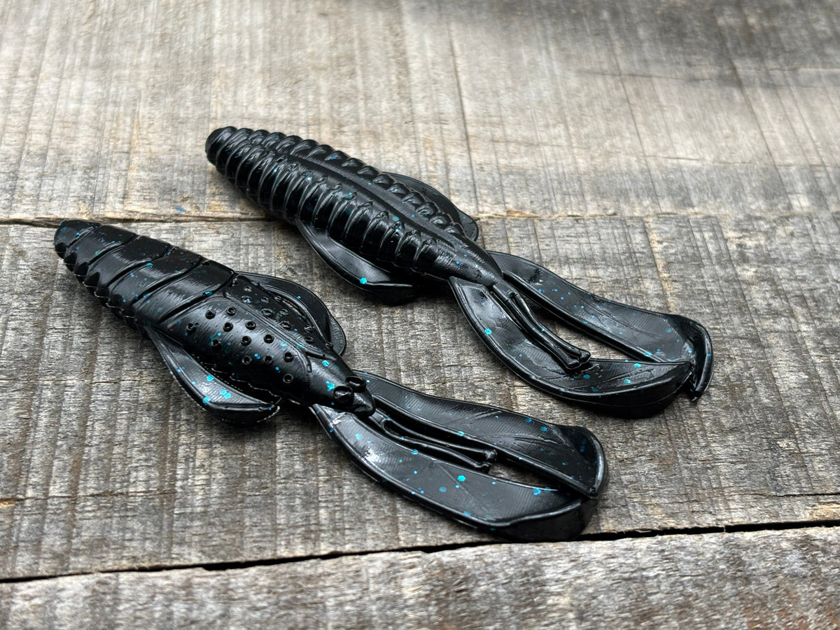Soft Plastic Wild Bug Black Blue Glitter Wild Bug