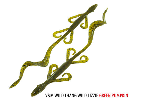 Soft Plastic Wild Lizzie 6.5" / Green Pumpkin Wild Lizzie