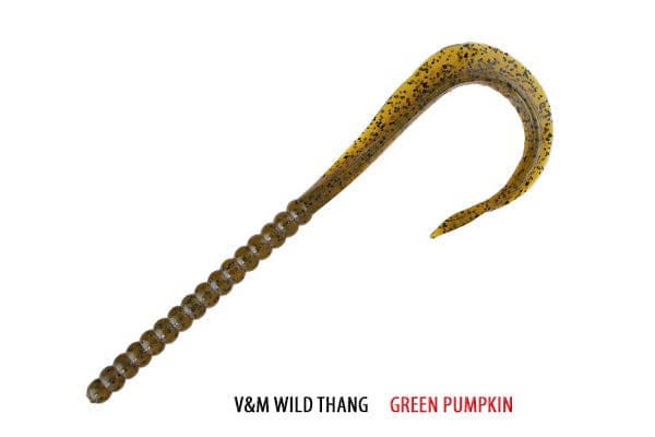 Soft Plastic Wild Thang Worm 8.5" / Green Pumpkin Wild Thang Worm