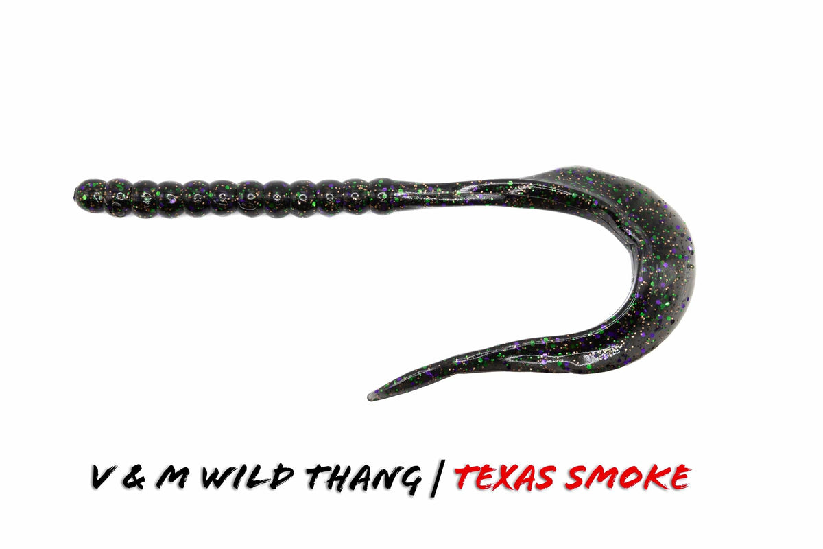 Soft Plastic Wild Thang Worm 8.5" / Texas Smoke Wild Thang Worm