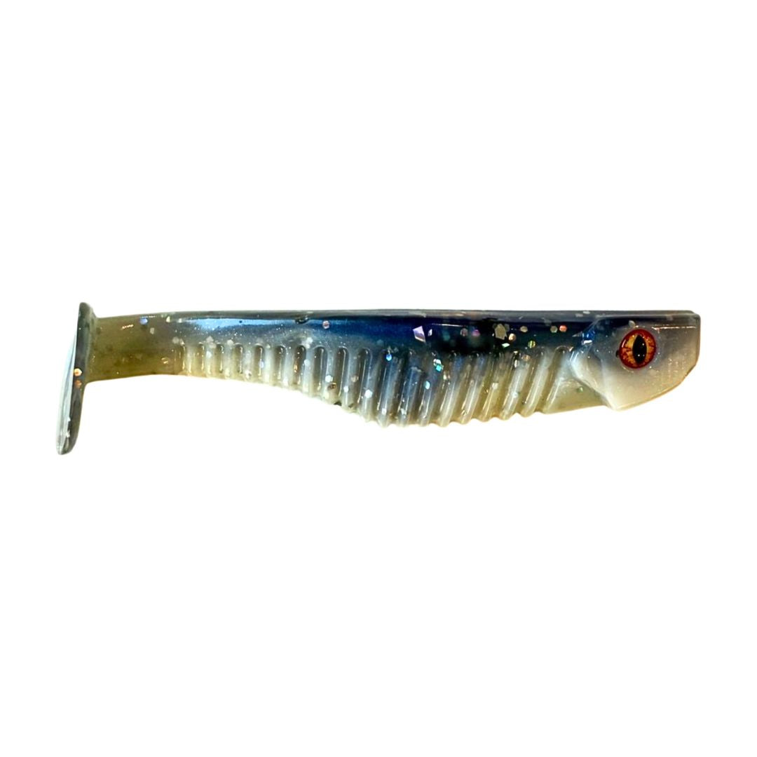 Soft Plastics WM Bayou Bone Thug 6.25″ Swimbait with Belly Hook Slot NattyWhite WM Bayou Bone Thug 6.25″ Swimbait – Pescador Fishing Supply