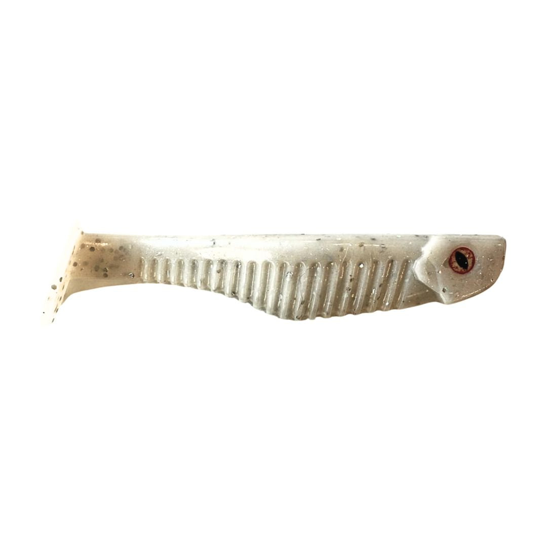 Soft Plastics WM Bayou Bone Thug 6.25″ Swimbait with Belly Hook Slot White Shadow WM Bayou Bone Thug 6.25″ Swimbait – Pescador Fishing Supply