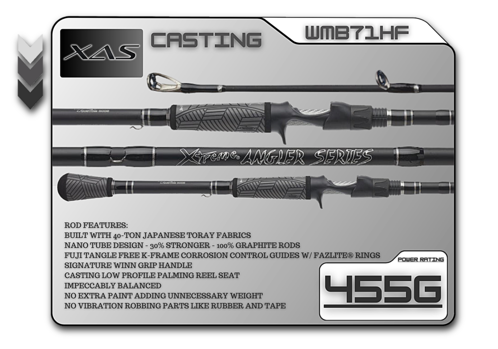 WMB71HF heavy fast rod for jigs and worms