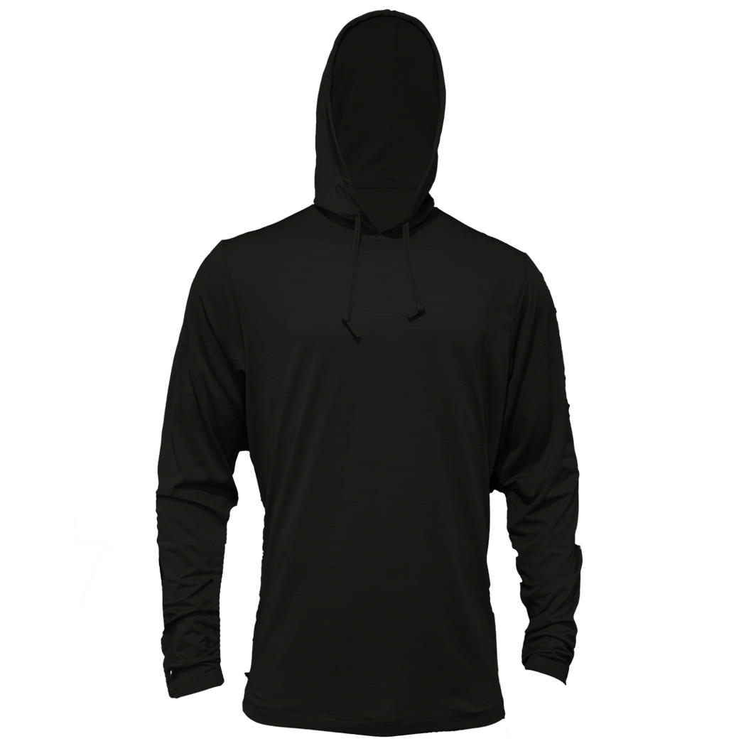 Fishing Shirt Xotic Camo & Fishing Gear Air-X Hooded Performance Shirts with Repel X Black / S Xotic Camo & Fishing Gear Air-X Hooded Performance Shirts with Repel X