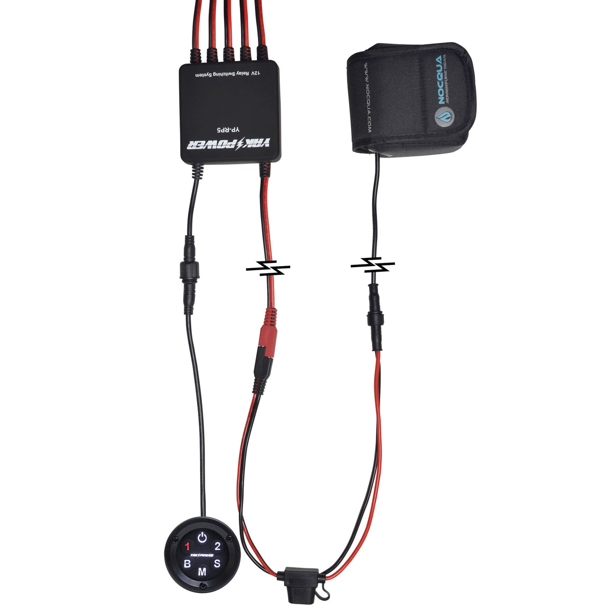 Electronics YP-BTP12N 12” Battery Terminal Connector with SAE to NOCQUA Connector YP-BTP12N 12” Battery Terminal Connector with SAE to NOCQUA Connector