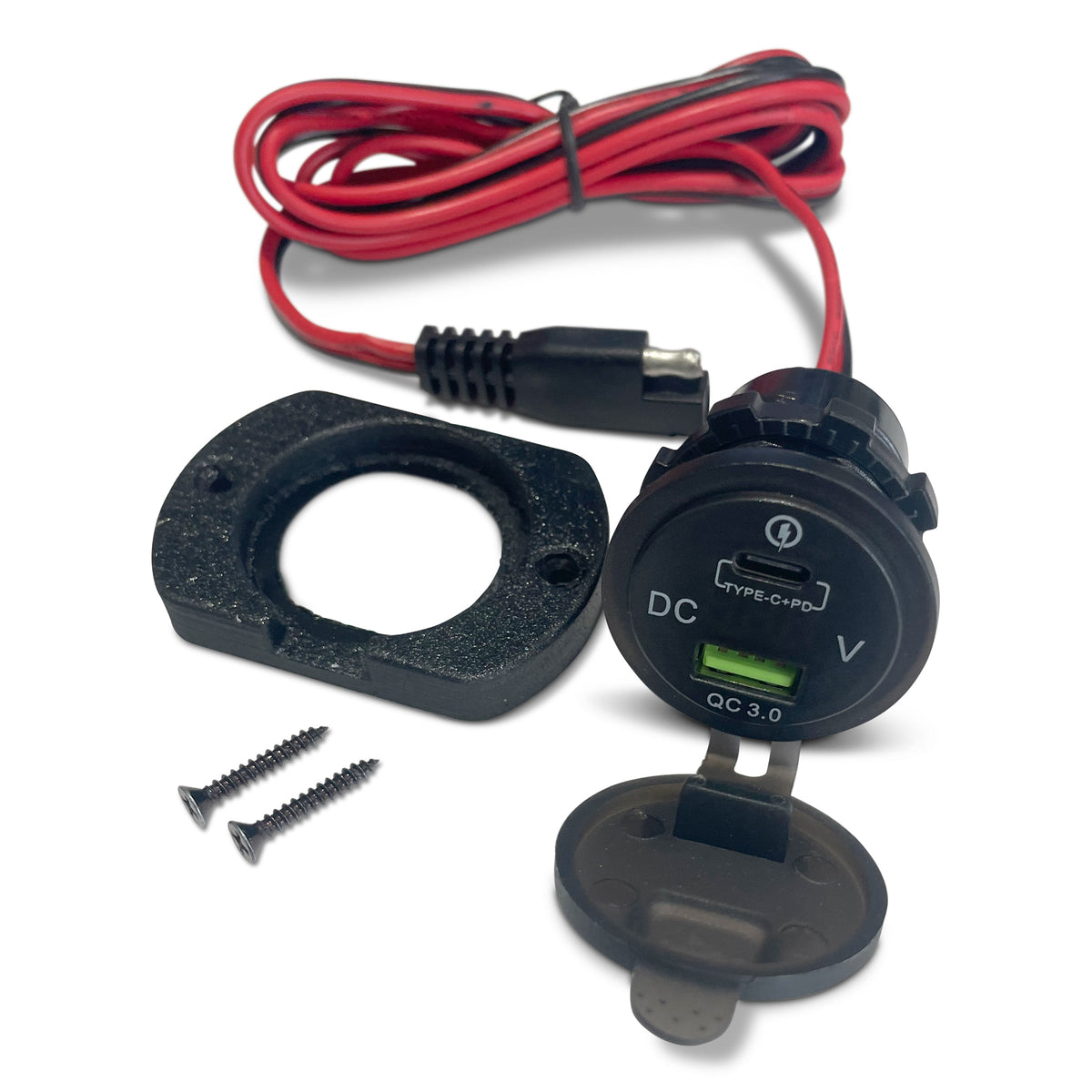 YP-UMP48 | Dual USB-C and USB QC3.0 Fast Charging Port with Voltmeter YP-UMP48 | Dual USB-C and USB QC3.0 Fast Charging Port with Voltmeter