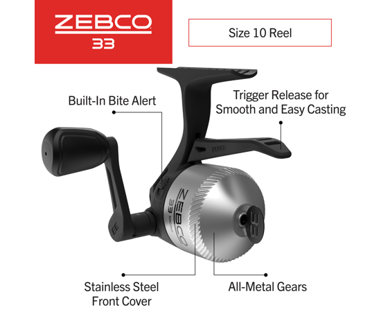 Fishing Reels Zebco 33 Micro Trigger Spincast Reel Zebco 33 Micro Trigger Spincast Reel | Pescador Fishing Supply