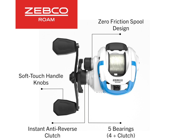 Fishing Rods Zebco Roam Baitcasting Combo Zebco Roam Baitcasting Combo - Pescador Fishing Supply