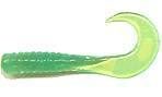 Lures Action Bait 3&quot; Curly Grubs Package of 25 Lime Chartreuse Fishing Tackle - Fish Bait - Grubs | Pescador Fishing Supply