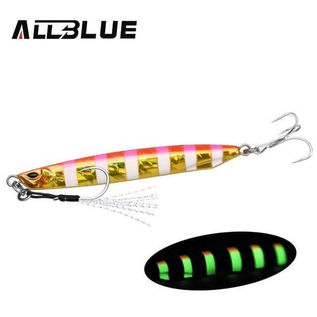 Lures ALLBLUE DRAGER Super Slim SSZ Casting Jig Gold Glow / 3/4oz Saltwater Fishing Tackle - Fishing Lures | Pescador Fishing Supply