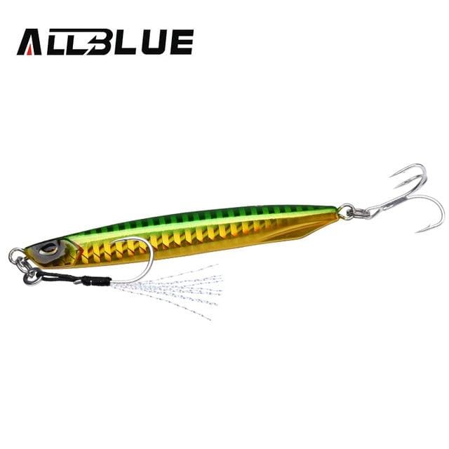 Lures ALLBLUE DRAGER Super Slim SSZ Casting Jig Green / Gold / 3/4oz Saltwater Fishing Tackle - Fishing Lures | Pescador Fishing Supply