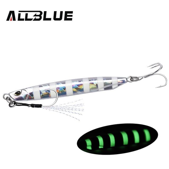 Lures ALLBLUE DRAGER Super Slim SSZ Casting Jig Silver Glow / 3/4oz Saltwater Fishing Tackle - Fishing Lures | Pescador Fishing Supply