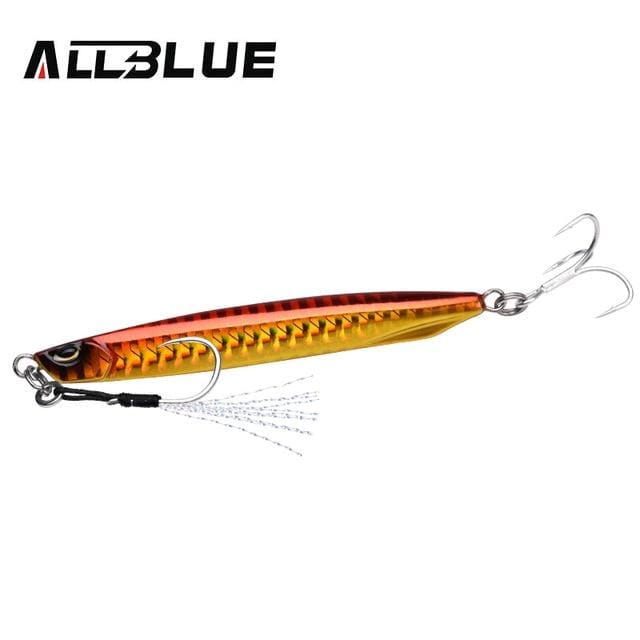 Lures ALLBLUE DRAGER Super Slim SSZ Casting Jig Yellow / Red / 3/4oz Saltwater Fishing Tackle - Fishing Lures | Pescador Fishing Supply